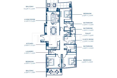 Apartamento en venta en Dubai, EAU 2 dormitorios, 107 m2 № 680534 - foto 26