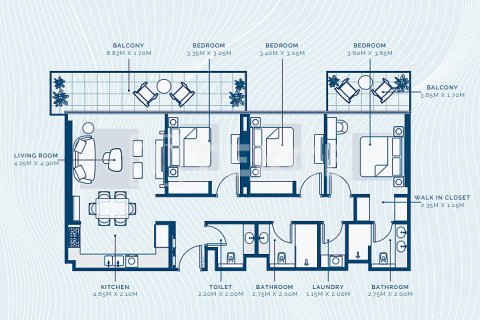 Apartamento en venta en Dubai, EAU 2 dormitorios, 107 m2 № 680534 - foto 25