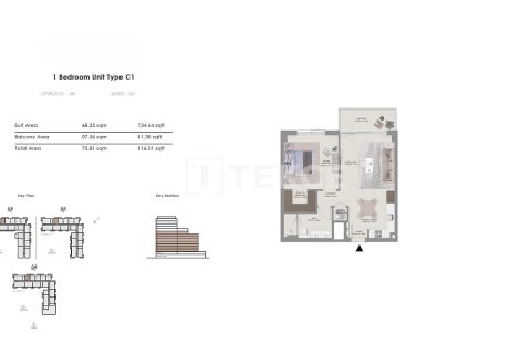 Apartament në Mina Rashid, Dubai, Emiratet e Bashkuara Arabe 1 dhomë gjumi, 79 m2. № 680531 - Foto 13