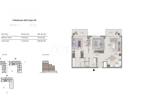 Apartament në Mina Rashid, Dubai, Emiratet e Bashkuara Arabe 1 dhomë gjumi, 79 m2. № 680531 - Foto 19
