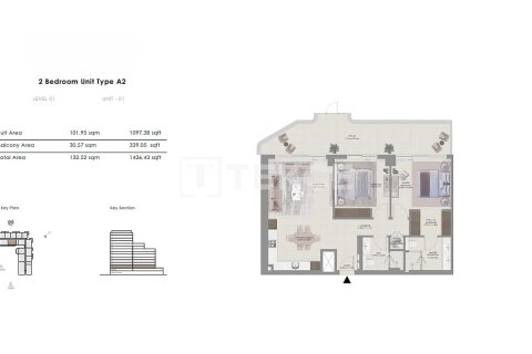 Apartament në Mina Rashid, Dubai, Emiratet e Bashkuara Arabe 2 dhoma gjumi, 122 m2. № 680532 - Foto 16