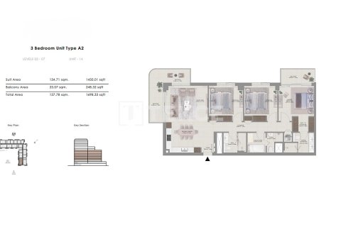 Apartament në Mina Rashid, Dubai, Emiratet e Bashkuara Arabe 2 dhoma gjumi, 122 m2. № 680532 - Foto 21