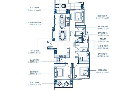Apartament në Dubai, Emiratet e Bashkuara Arabe 3 dhoma gjumi, 153 m2. № 680535 - Foto 26