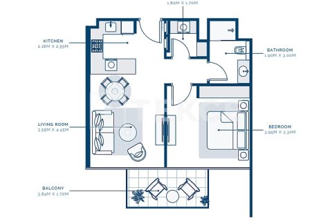 Apartament në Dubai, Emiratet e Bashkuara Arabe 3 dhoma gjumi, 153 m2. № 680535 - Foto 21