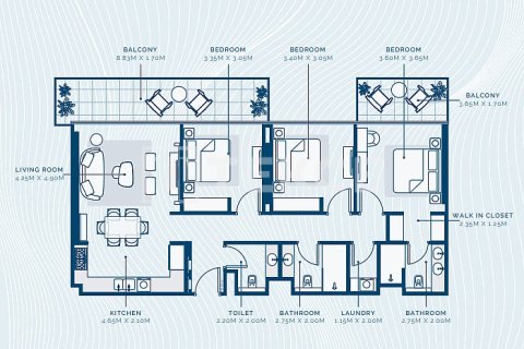Apartament në Dubai, Emiratet e Bashkuara Arabe 3 dhoma gjumi, 153 m2. № 680535 - Foto 25