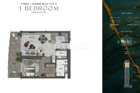 Apartament në Dubai, Emiratet e Bashkuara Arabe 1 dhomë gjumi, 86 m2. № 680536 - Foto 26