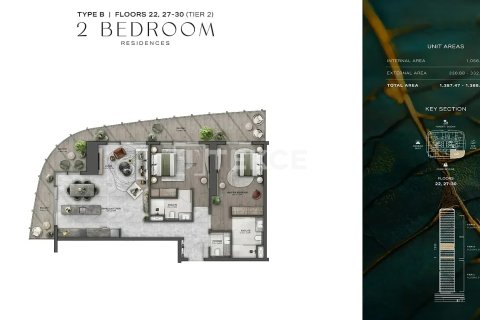 Apartament në Dubai, Emiratet e Bashkuara Arabe 1 dhomë gjumi, 86 m2. № 680536 - Foto 28