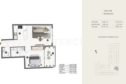 Appartement te koop in Al Wasl, Dubai, VAE 1 kamer, 42 vr.m., nr 730797 - foto 23