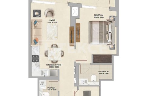 Apartament na sprzedaż w Abu Dhabi, ZEA 1 sypialnia, 51 mkw., nr 730799 - zdjęcie 12