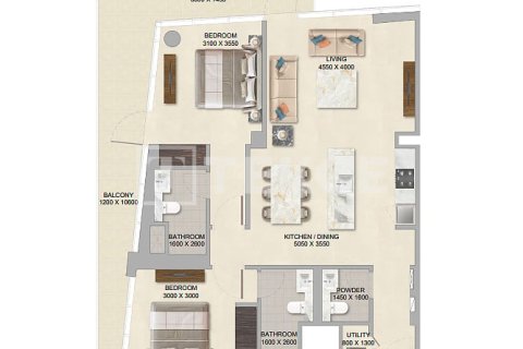 Apartament na sprzedaż w Abu Dhabi, ZEA 1 sypialnia, 51 mkw., nr 730799 - zdjęcie 11