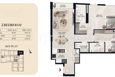 Apartman u Jumeirah Village Circle, Dubai, UAE 1 spavaća soba, 63 m2 Br. 730795 - fotografija 17