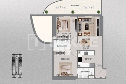 Apartmen di Meydan, Dubai, UAE 1 bilik tidur, 59 meter persegi № 681702 - foto 19