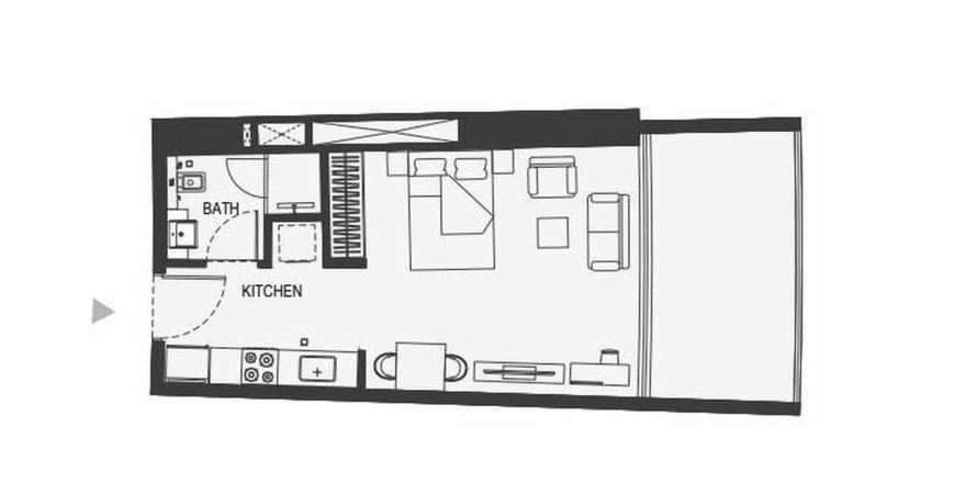 Byt v BINGHATTI HILLS v Al Barsha, Dubai, SAE 1 pokoj, 46.92 m² Č.: 451144