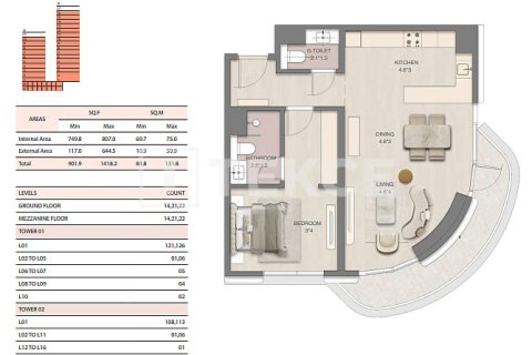 Müüa korter asukohaga Ras Al Khaimah, AÜE: 3 magamistoaga, 195 m² Nr 726191 - pilt 17