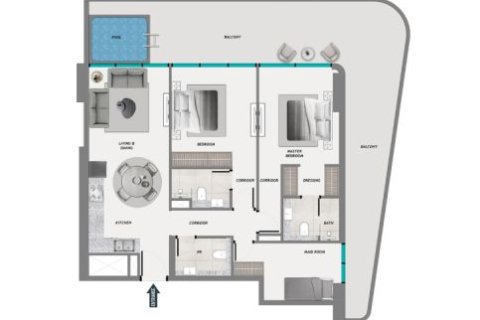 Apartment sa Samana Resorts sa Dubai Production City (IMPZ), UAE 1 silid, 39 sq.m. № 728596 - larawan 22