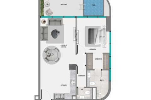 Apartment sa Samana Resorts sa Dubai Production City (IMPZ), UAE 1 silid, 39 sq.m. № 728596 - larawan 21