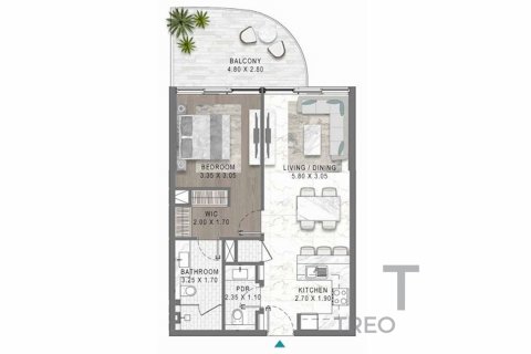 Apartament në Damac Lagoons, Dubai, Emiratet e Bashkuara Arabe 1 dhomë gjumi, 69 m2. № 586514 - Foto 11
