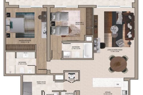 Al Barsha, Dubai, संयुक्त अरब अमीरात में अपार्टमेंट, 2 बेडरूम, 140 वर्ग मीटर, संख्या 704471 - फ़ोटो 15