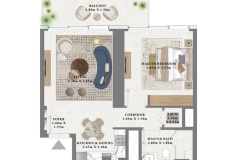 Lakás itt: Dubai Creek Harbour (The Lagoons), Dubai, EAE, 1 hálószoba, 70 m², azonosító: 704468 - fénykép 15