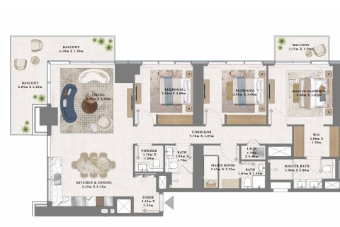 Lakás itt: Dubai Creek Harbour (The Lagoons), Dubai, EAE, 1 hálószoba, 70 m², azonosító: 704468 - fénykép 17