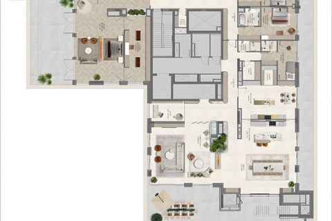 Penthouse na Yas Island, Abu Dhabi, SAE 5 spální, 1270 m2 č. 704470 - Fotografia 13