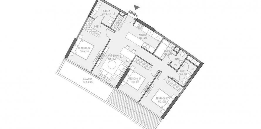 Apartment in Marlin 2 in Al Reem Island, Abu Dhabi, UAE 3 bedrooms, 112.51 sq.m. № 579819