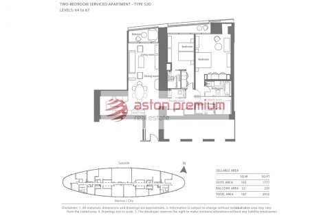 Apartamento para venda em Jumeirah Beach Residence, Dubai, EAU 2 quartos, 183 m2 № 645184 - foto 32