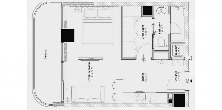 Apartment in LIVEL Residenza in Jumeirah Village Circle, Dubai, UAE 1 room, 46.76 sq.m. № 625078
