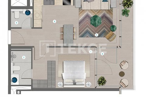 Byt v Al Marjan Island, Ras Al Khaimah, SAE 2 ložnice, 100 m² Č.: 590899 - fotografie 8