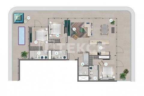 Byt v Al Marjan Island, Ras Al Khaimah, SAE 2 ložnice, 100 m² Č.: 590899 - fotografie 10