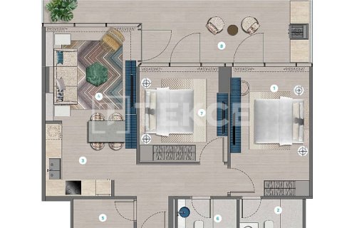 Müüa korter asukohaga Al Marjan Island, Ras Al Khaimah, AÜE: 3 magamistoaga, 120 m² Nr 590900 - pilt 9