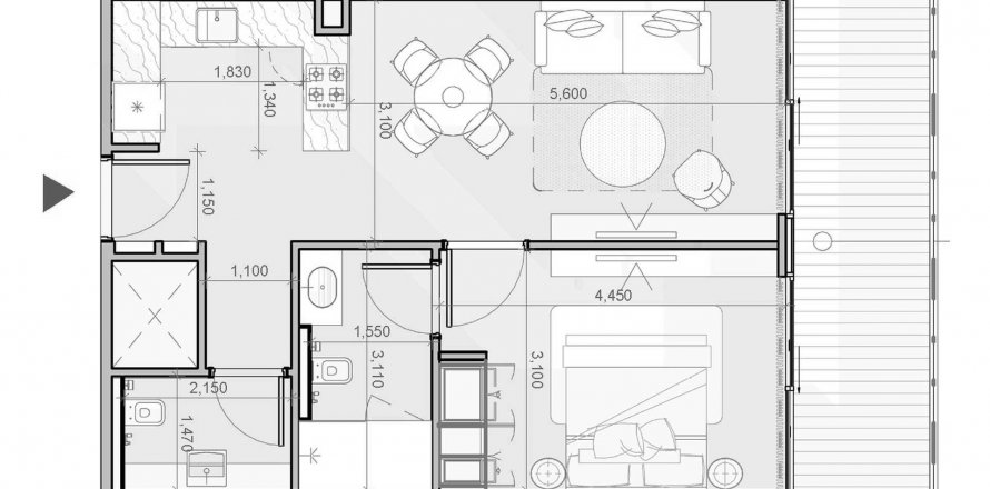 Byt v Azizi Ruby v Jumeirah Village Circle, Dubai, SAE 1 ložnice, 67.92 m² Č.: 564785