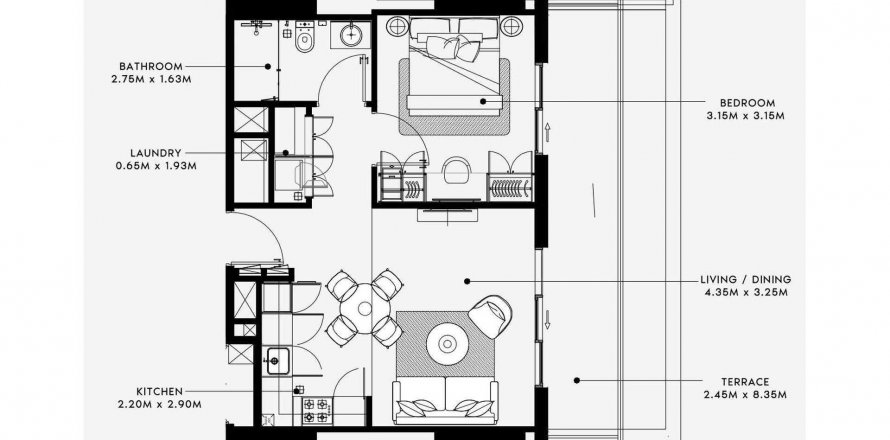 Apartment in BEACH OASIS 2 in Dubai Studio City, UAE 1 bedroom, 72.59 sq.m. № 449933