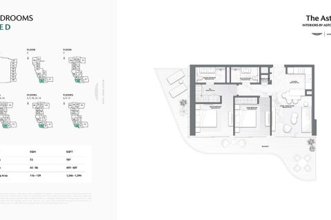 Huoneisto Al Marjan Island, Ras Al Khaimah, Arabiemiraatit 2 makuuhuonetta, 119 m2 № 656865 - kuva 24