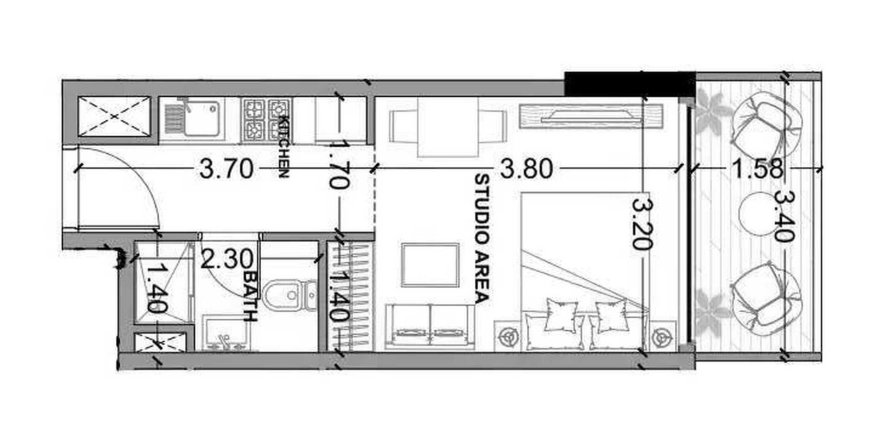 Διαμέρισμα σε Celesto Tower 3 σε Dubai Land, ΗΑΕ 1 δωμάτιο, 30.06 τ.μ. Αρ. 705129