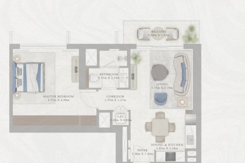 Byt v Dubai, SAE 1 ložnice, 69 m² Č.: 704577 - fotografie 13