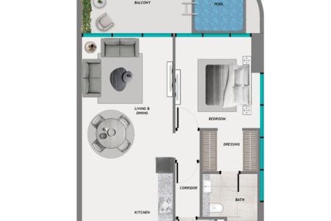 Apartment sa Dubai, UAE 1 silid, 39 sq.m. № 690227 - larawan 5