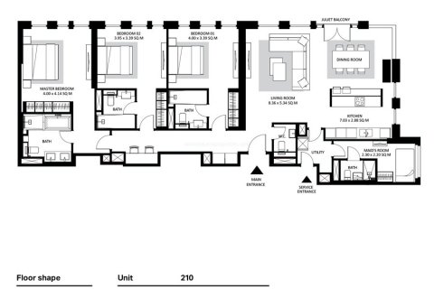 Lakás itt: Bluewaters, Dubai, EAE, 2 hálószoba, 124 m², azonosító: 704602 - fénykép 6