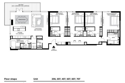 Lakás itt: Bluewaters, Dubai, EAE, 2 hálószoba, 124 m², azonosító: 704602 - fénykép 7