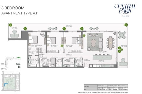 Apartmán v City Walk, Dubai, SAE 2 spálne, 111 m2 č. 704600 - Fotografia 8