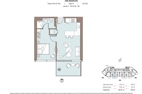 Lakás itt: Maritime City, Dubai, EAE, 1 hálószoba, 57 m², azonosító: 704597 - fénykép 10