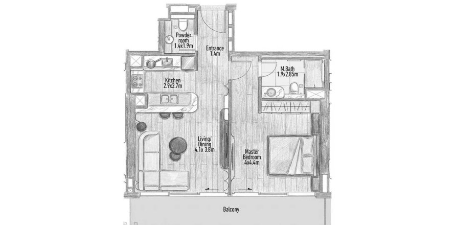 Apartamento en Al Reem Island, Abu Dhabi, EAU 1 dormitorio, 75.68 m² № 739487