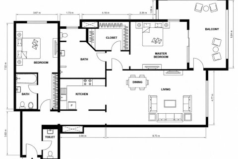 Apartmán v Palm Jumeirah, Dubai, SAE 2 spálne, 175.4 m2 č. 726218 - Fotografia 14