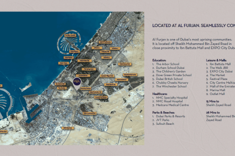 Apartman u gradu Al Furjan, Dubai, UAE 2 spavaće sobe, 109 m2 Br. 694693 - Slika 7