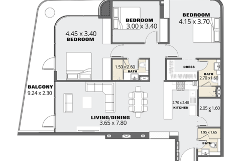 Apartmán v Al Jaddaf, Dubai, SAE 1 izba, 46 m2 č. 732721 - Fotografia 6