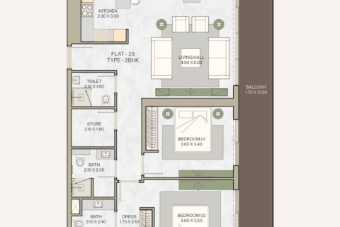 Apartment in Jumeirah Village Circle, Dubai, UAE 1 room, 40 sq.m. № 732725 - photo 7