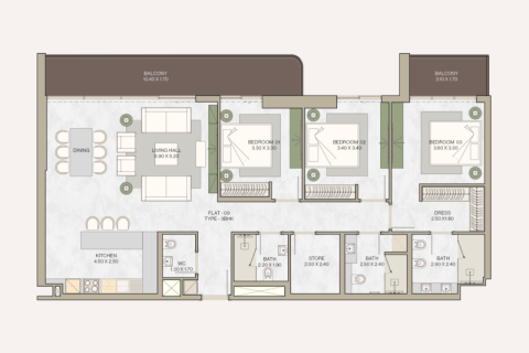 Apartment in Jumeirah Village Circle, Dubai, UAE 1 room, 40 sq.m. № 732725 - photo 8