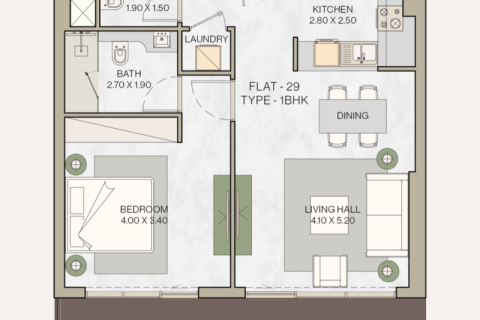 Apartment in Jumeirah Village Circle, Dubai, UAE 1 room, 40 sq.m. № 732725 - photo 6