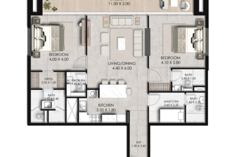 Διαμέρισμα σε Dubai Sports City, ΗΑΕ 1 δωμάτιο, 40 τ.μ. Αρ. 732726 - φωτογραφία 7