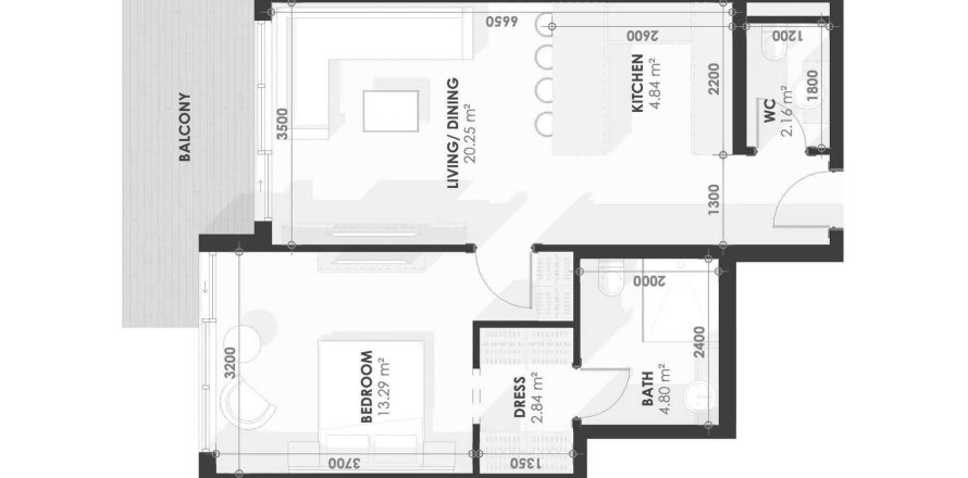 Apartment sa Amazonia sa Al Jaddaf, Dubai, UAE 1 silid-tulugan, 52 sq.m. № 576134
